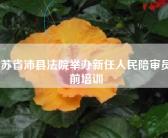 江苏省沛县法院举办新任人民陪审员岗前培训