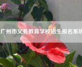 广州市义务教育学校招生报名系统