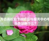 江苏省高校招生就业指导服务中心电话及地址是什么？