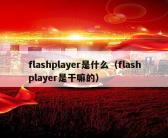 flashplayer是什么（flashplayer是干嘛的）