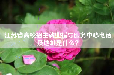 江苏省高校招生就业指导服务中心电话及地址是什么？
